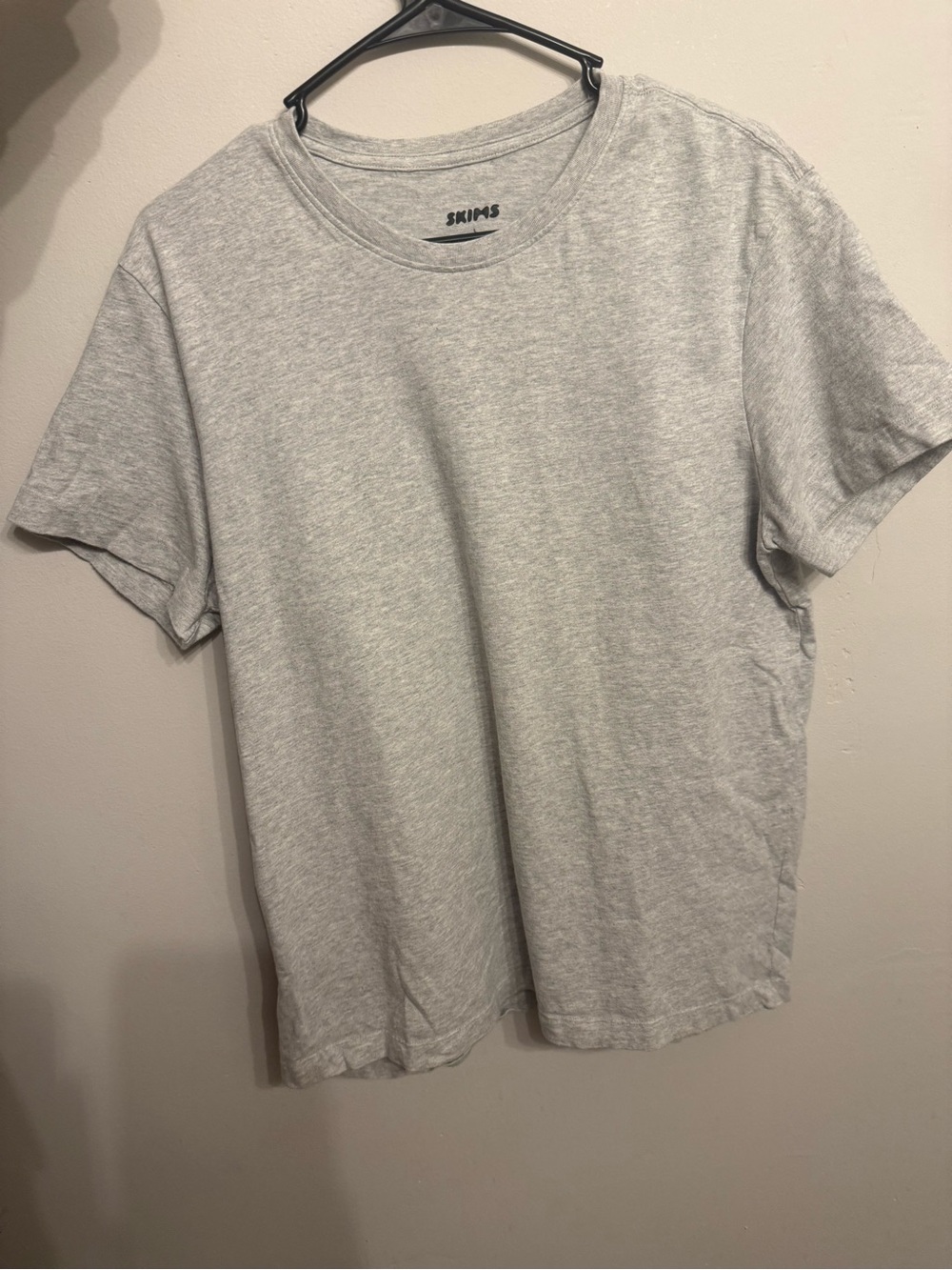 SKIMS Light Heather Gray Crewneck Tee
